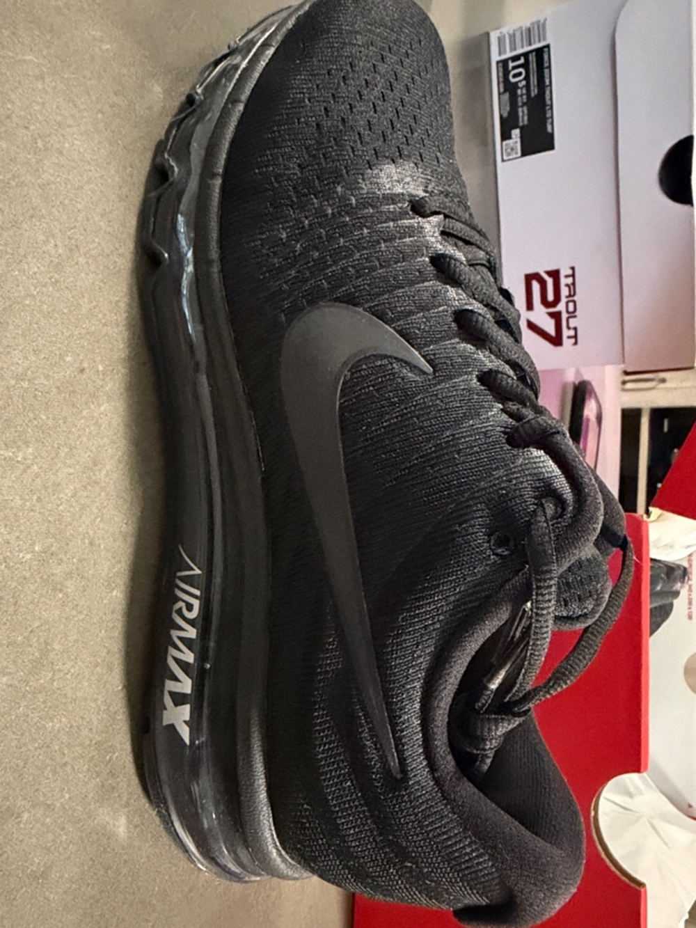 Nike Black/Grey Air Max Knit Sneakers - Picture 2 of 4
